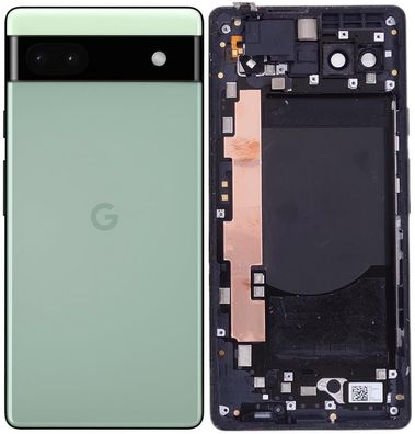 Original Google Pixel 6a Gehäuse Akkudeckel Backcover Rückseite Grün Gut