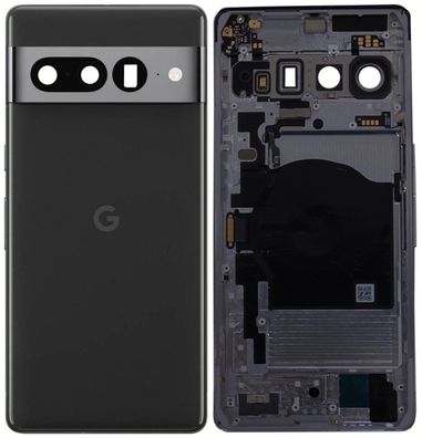 Original Google Pixel 7 Pro Gehäuse Akkudeckel Backcover Rückseite Schwarz Gut