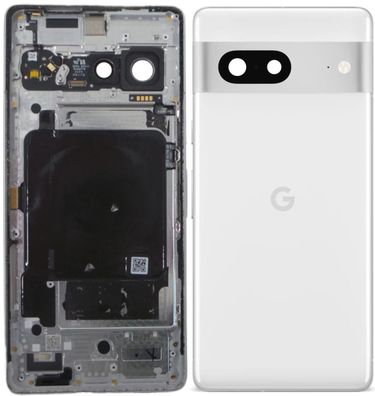 Original Google Pixel 7 Gehäuse Akkudeckel Backcover Weiß Gut