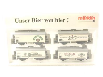 Märklin H0 31963 Güterwagen Kühlwagen-Set 4-tlg. "Unser Bier von hier !"