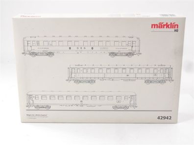 Märklin H0 42942 Personenwagen-Set 3-tlg. Schnellzug "Riviera Express" / NEM
