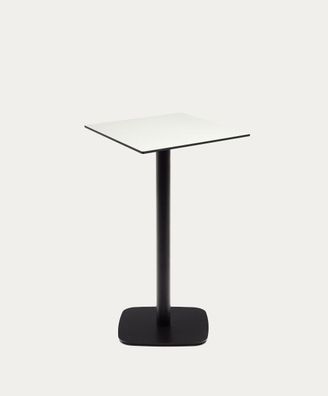 Outdoor- Tisch Dina 60 x 97 x 60 cm Stahl, Phenolplatte schwarz, weiß Outdoor