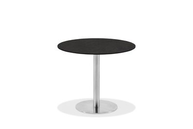 Gartentisch Bistrox 125 rund Tischplatte HPL Granit Gestell Edelstahl Gebürstet