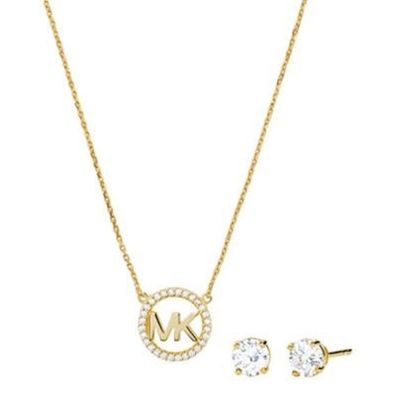 Gold plated silver jewelry set MKC1260AN710 (necklace, earrings)