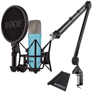 Rode NT1 Signature Blue Mikrofon mit PSA1 Studio Gelenkarm Schwarz