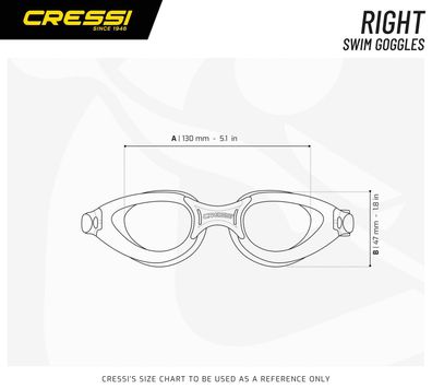 Cressi Right Classic Goggle - getönte Schwimmbrille