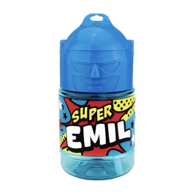 Wasserflasche f. Kinder mit Namen für Schule und Freizeit-BPA frei-Trinkflasche Emil