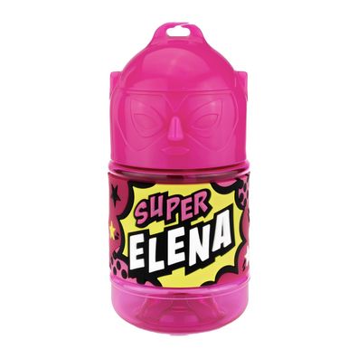 Wasserflasche f. Kinder mit Namen für Schule und Freizeit-BPA frei-Trinkflasche Elena