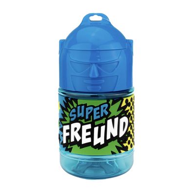 Wasserflasche f. Kinder mit Namen für Schule und Freizeit-BPA frei-Trinkflasche Freun