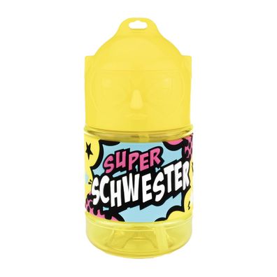 Wasserflasche f. Kinder mit Namen für Schule und Freizeit-BPA frei-Trinkflasche Schwe