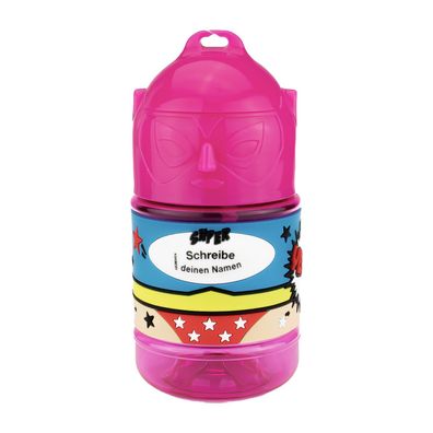 Wasserflasche f. Kinder mit Namen für Schule und Freizeit-BPA frei-Trinkflasche Blank