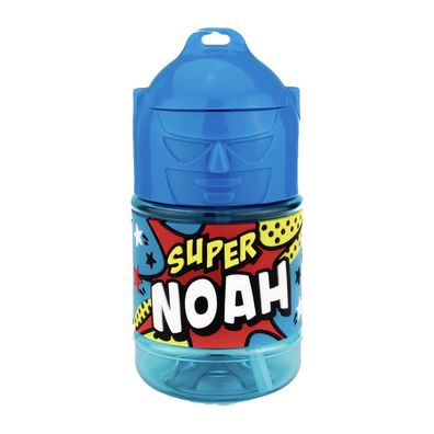 Wasserflasche f. Kinder mit Namen für Schule und Freizeit-BPA frei-Trinkflasche Noah
