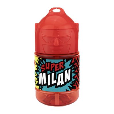 Wasserflasche f. Kinder mit Namen für Schule und Freizeit-BPA frei-Trinkflasche Milan