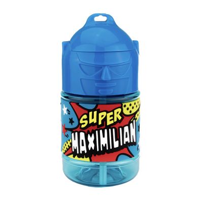 Wasserflasche f. Kinder mit Namen für Schule und Freizeit-BPA frei-Trinkflasche Maxim