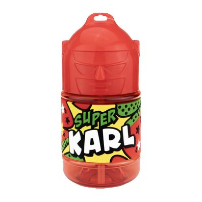 Wasserflasche f. Kinder mit Namen für Schule und Freizeit-BPA frei-Trinkflasche Karl