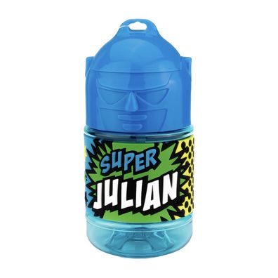 Wasserflasche f. Kinder mit Namen für Schule und Freizeit-BPA frei-Trinkflasche Julia