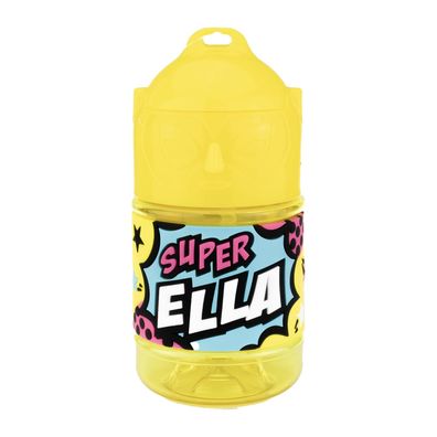 Wasserflasche f. Kinder mit Namen für Schule und Freizeit-BPA frei-Trinkflasche Ella