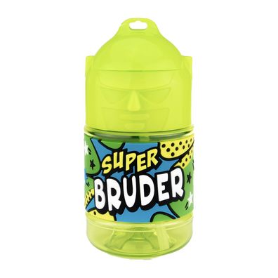 Wasserflasche f. Kinder mit Namen für Schule und Freizeit-BPA frei-Trinkflasche Brude