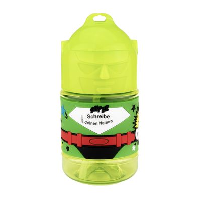 Wasserflasche f. Kinder mit Namen für Schule und Freizeit-BPA frei-Trinkflasche Blank