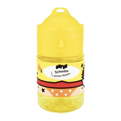Wasserflasche f. Kinder mit Namen für Schule und Freizeit-BPA frei-Trinkflasche Blank