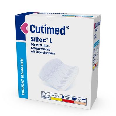 Cutimed® Siltec® L Schaumverband 6 x 5 cm 12 Stück