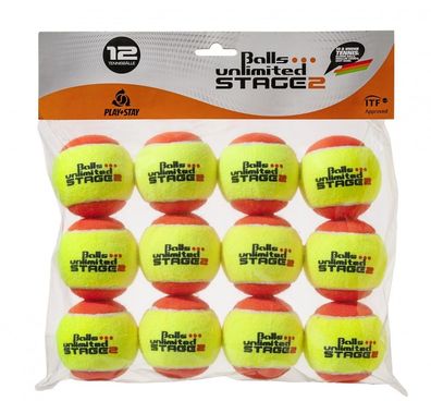 Balls unlimited Stage 2 Tennisbälle (12 Stück)
