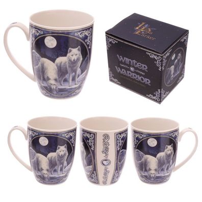 Lisa Parker Winter Krieger Wolf Tasse aus Porzellan