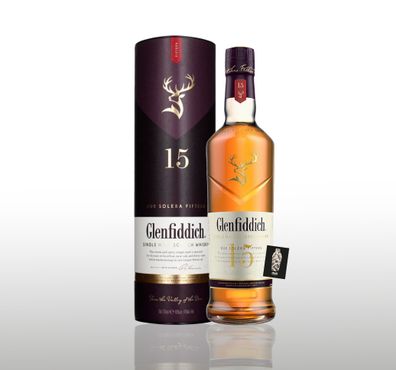 Glenfiddich Single Malt Scotch Whisky 15 years 0,7l (40% vol.) inkl. Geschenkbo