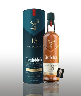 Glenfiddich Single Malt Scotch Whisky 18 years 0,7l (40% vol.) inkl. Geschenkbo