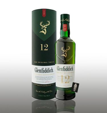 Glenfiddich Single Malt Scotch Whisky 12 years 0,7l (40% vol.) inkl. Geschenkbo