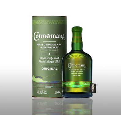 Connemara Peated Single Malt Irish Whiskey 0,7l (40% vol.) inkl. Geschenkbox (s