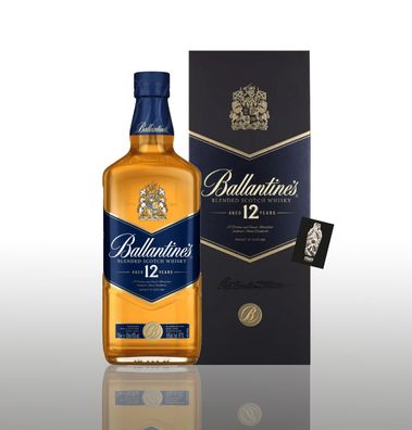 Ballantines 12y Blended Scotch Whisky 0,7L (40% vol.) inkl. Geschenkbox (s. Bil