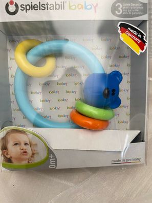 Spielstabil - Babyrassel - Klapperring 3611 - Blau