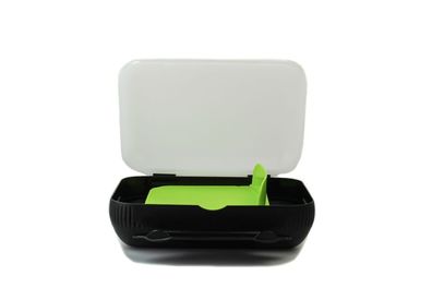 Tupperware To Go Lunch-Box schwarz/ weiß innenteil grün Brotdose Dose Brotbox