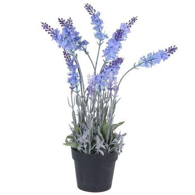 Künstliche Lavendel Pflanze im Topf blau 40 cm Zimmerpflanze Dekoration Pflanze Deko