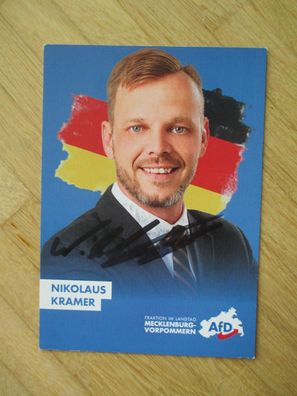 Mecklenburg-Vorpommern MdL AfD Nikolaus Kramer - handsigniertes Autogramm!!!