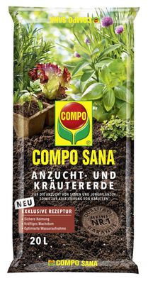 COMPO SANA® Anzucht- und Kräutererde - 20 Liter