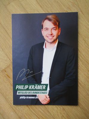 MdB Die Grünen Politiker Philip Krämer - handsigniertes Autogramm!!!
