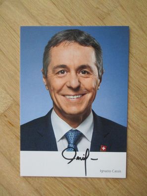 Schweiz Bundesrat Dr. Ignazio Cassis handsigniertes Autogramm!!!