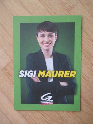 Österreich Die Grünen Politikerin Sigi Sigrid Maurer - handsigniertes Autogramm!!