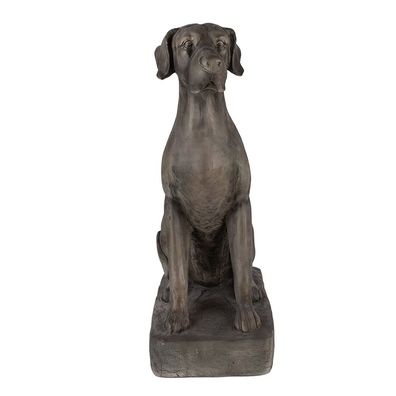 Clayre & Eef Figur Hund 73 cm Grau Keramikmaterial (Gr. 44x26x73 cm)