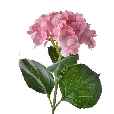 Clayre & Eef Kunstblume Hortensie 65 cm Rosa Kunststoff (Gr. 65 cm)