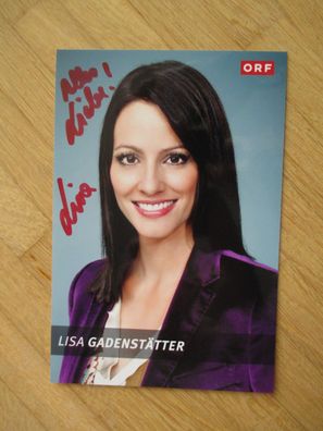 ORF Fernsehmoderatorin Lisa Gadenstätter - handsigniertes Autogramm!