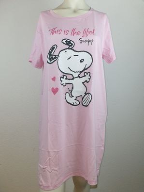 NEU Damen Nachthemd Snoopy Peanuts Schlafshirt Pyjama Bigshirt Longshirt M + L