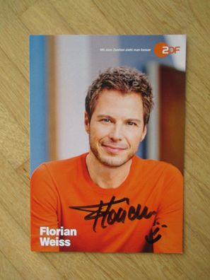 ZDF Fernsehmoderator Florian Weiss - handsigniertes Autogramm!!