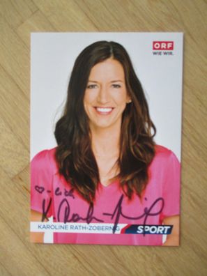 ORF Fernsehmoderatorin Karoline Rath-Zobernig - handsigniertes Autogramm!!!