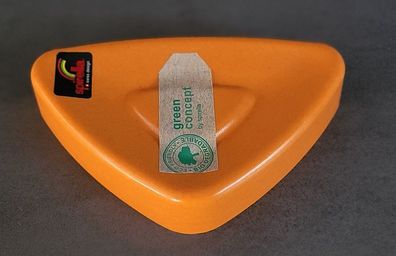 Spirella Trix Eco Seifenschale Orange. Dreieck-Design. Aus Bambushäcksel