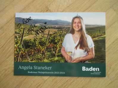 Bodensee Weinprinzessin 2023/2024 Angela Staneker - handsigniertes Autogramm!!!