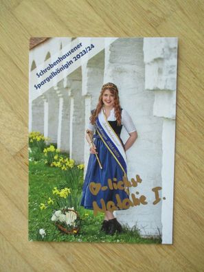 46. Schrobenhausener Spargelkönigin 2023/2024 Natalie Fluhr - handsign. Autogramm!!!