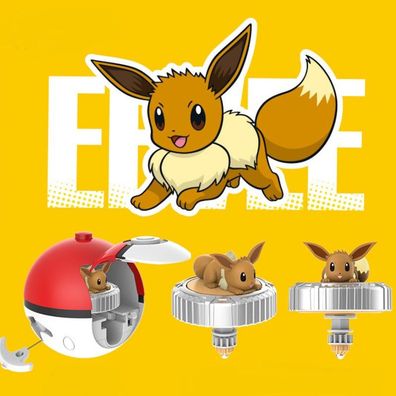Poké Evoli Pokéball Balls Pokémon-Kampfspitze Figur Pokemon Spielzeug mit Drehung